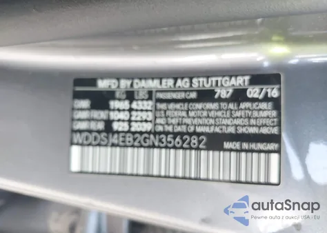 2016 Mercedes-Benz Cla 250 from USA, damaged, VIN WDDSJ4EB2GN356282